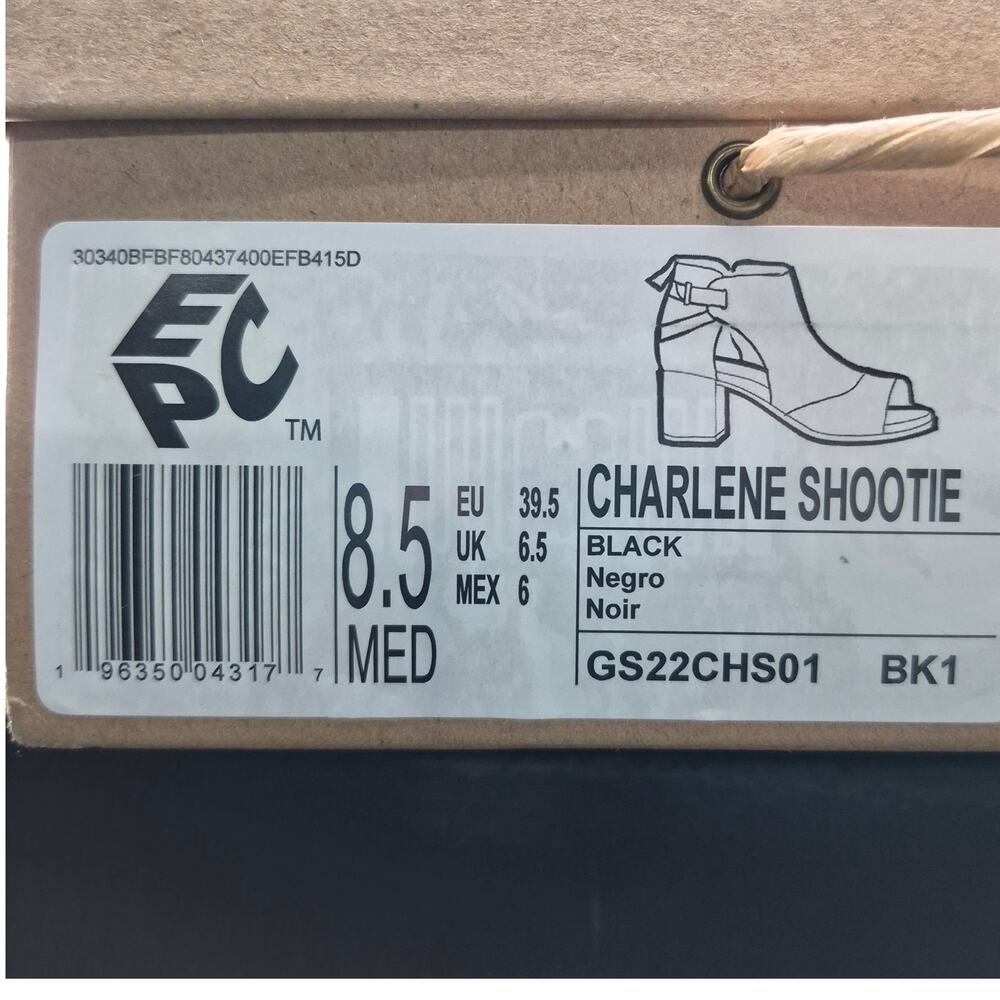 New Gentle Souls Kenneth Cole Charlene Shootie Ankle Black Leather Boot sz 8.5 - Picture 7 of 7